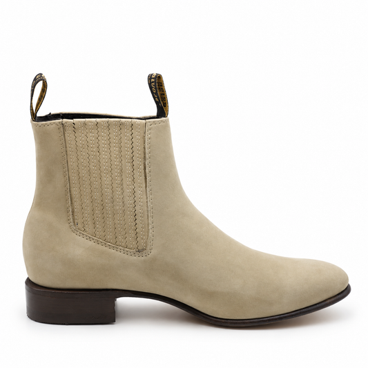 Botin Charro 45 - Nobuck Hueso