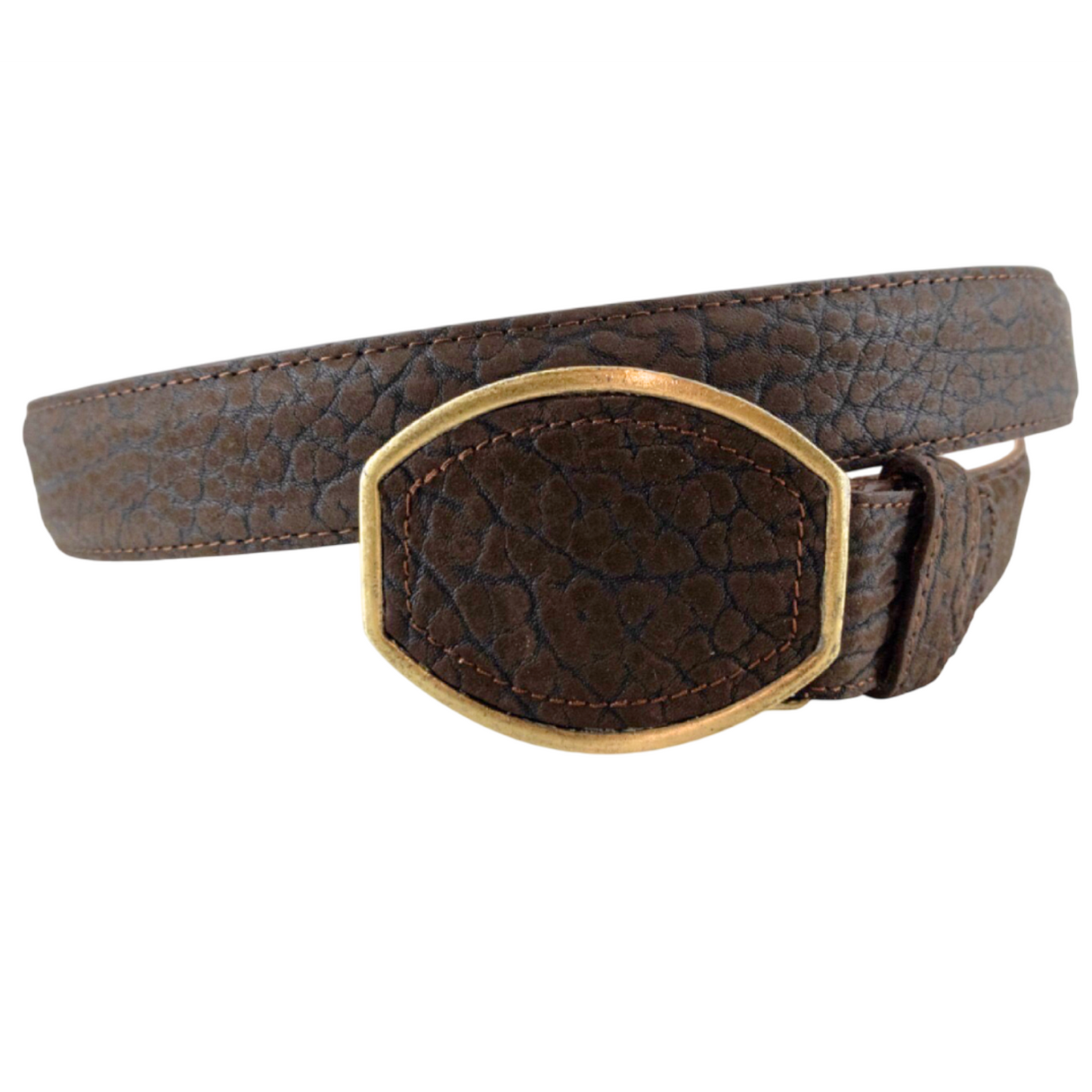 Cinto Hexagono  #04R - Cuello de Toro Cafe