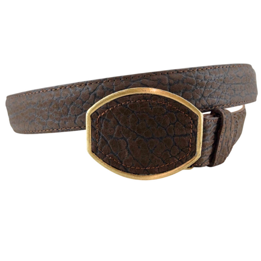 Cinto Hexagono  #04R - Cuello de Toro Cafe