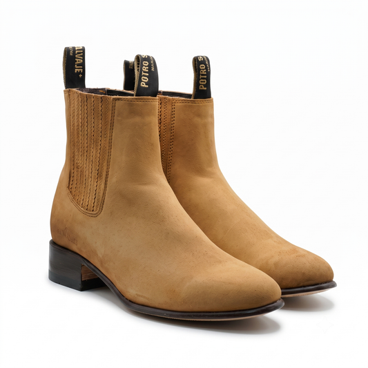 Botin Charro 45 - Nobuck Paja