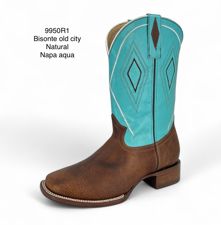 9950R1 -  Bison old city: Natural - Flor entera: Aqua