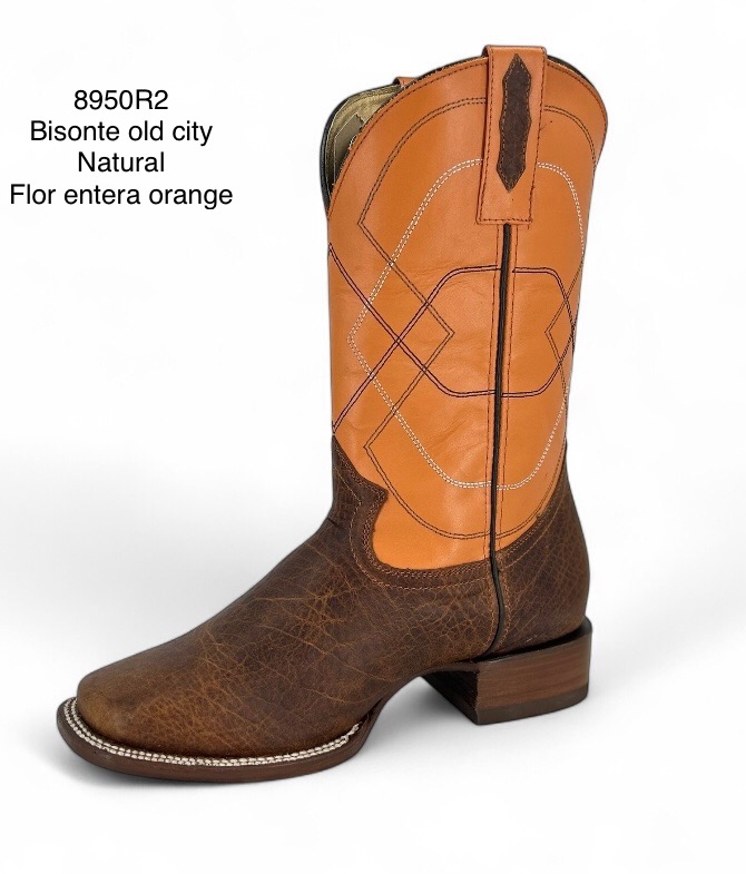 8950R2 -  Bison old city: Natural - Flor entera: Orange