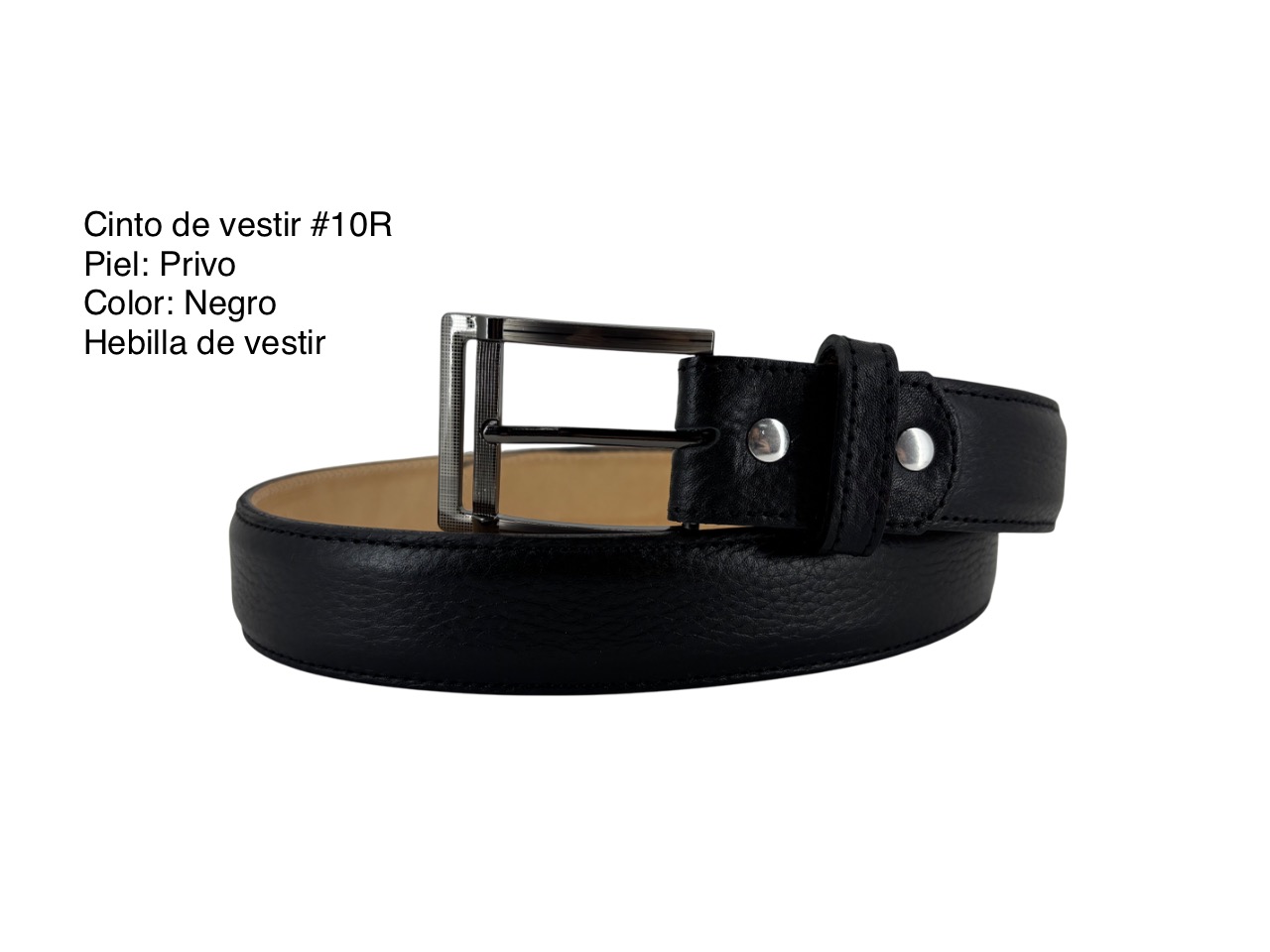 Cinto de vestir #10R - Privo: Negro