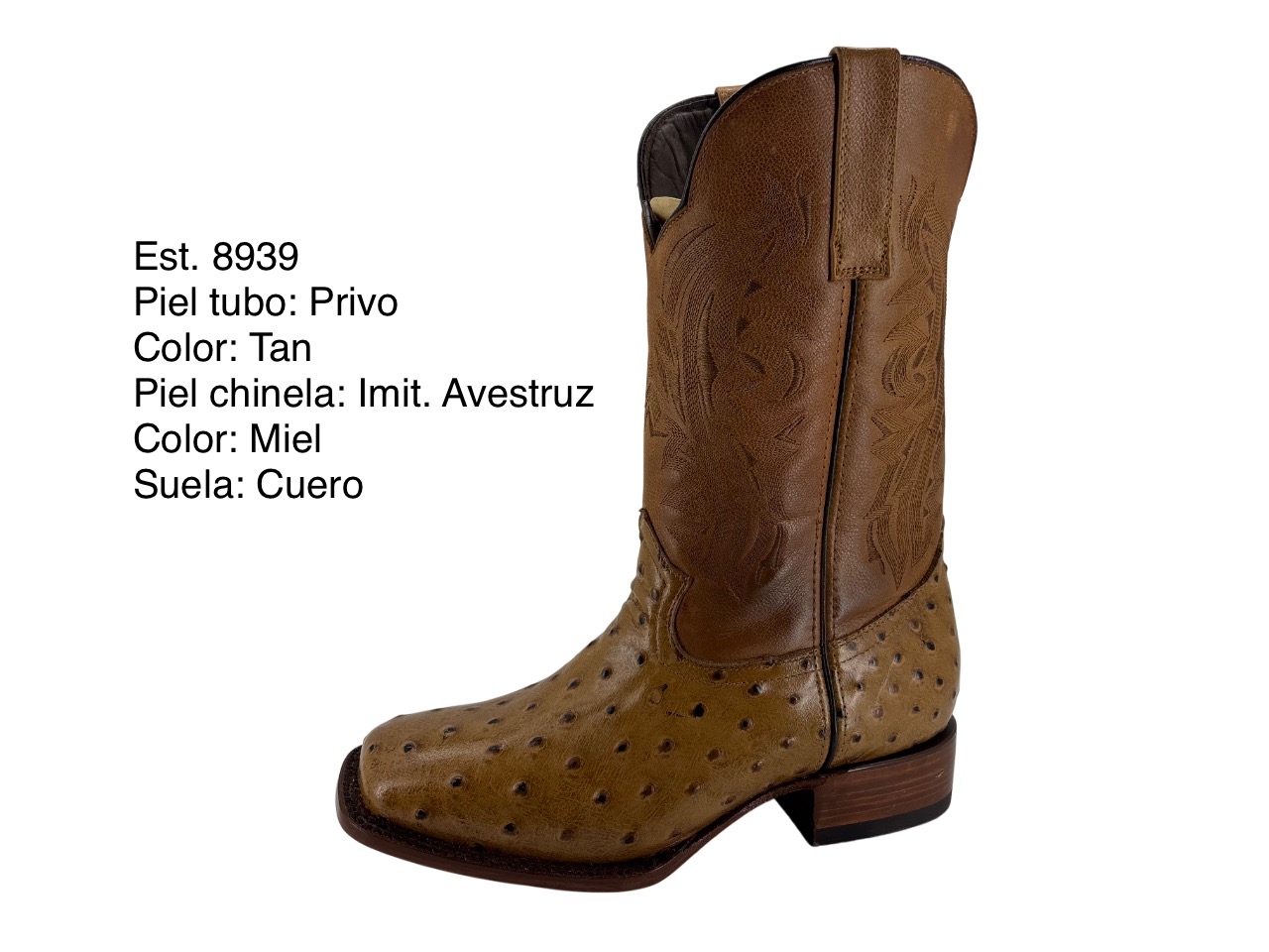 8939 - Privo: Tan - Imit. avestruz: Miel