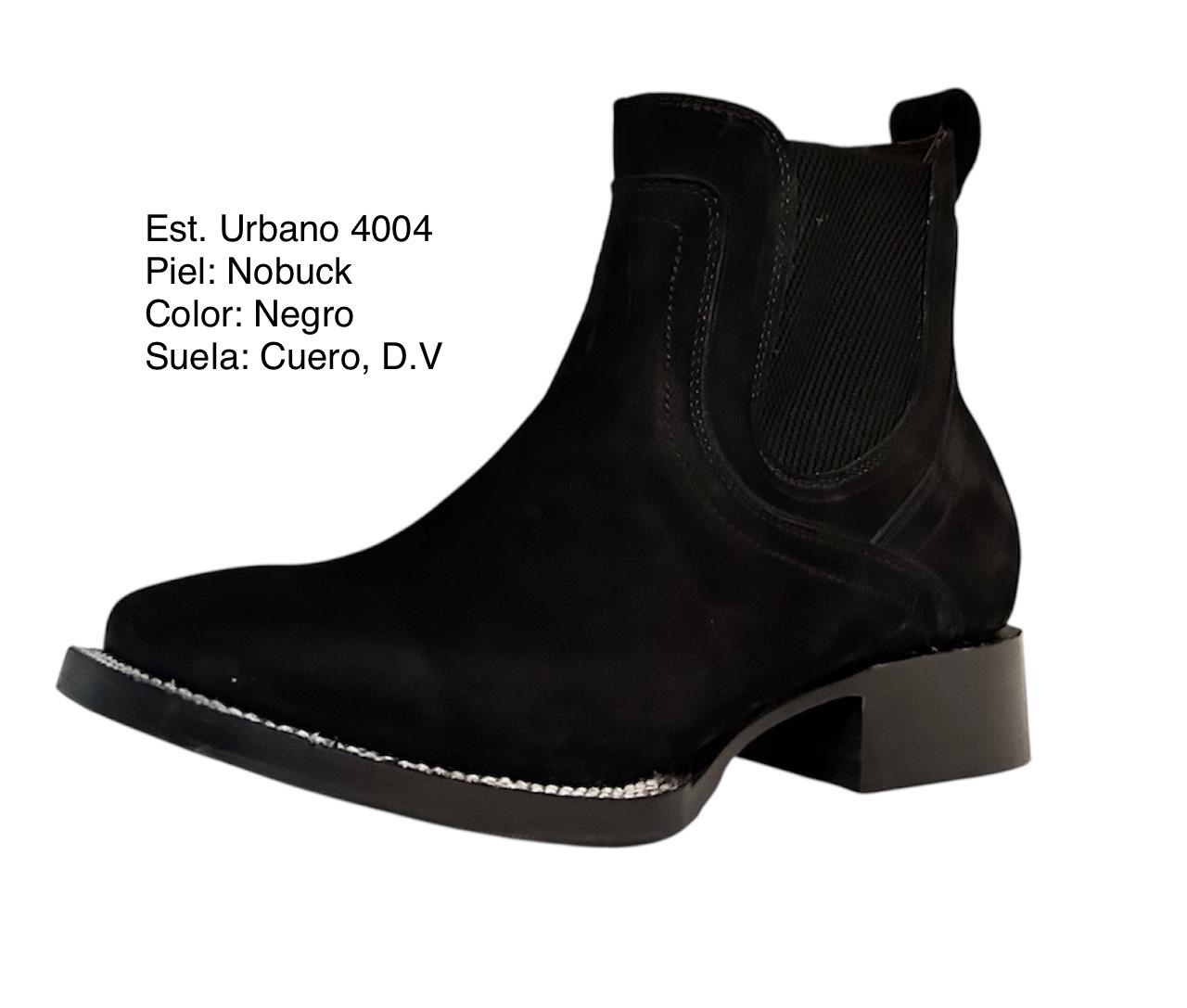 Urbano 4004 - Nobuck: Negro