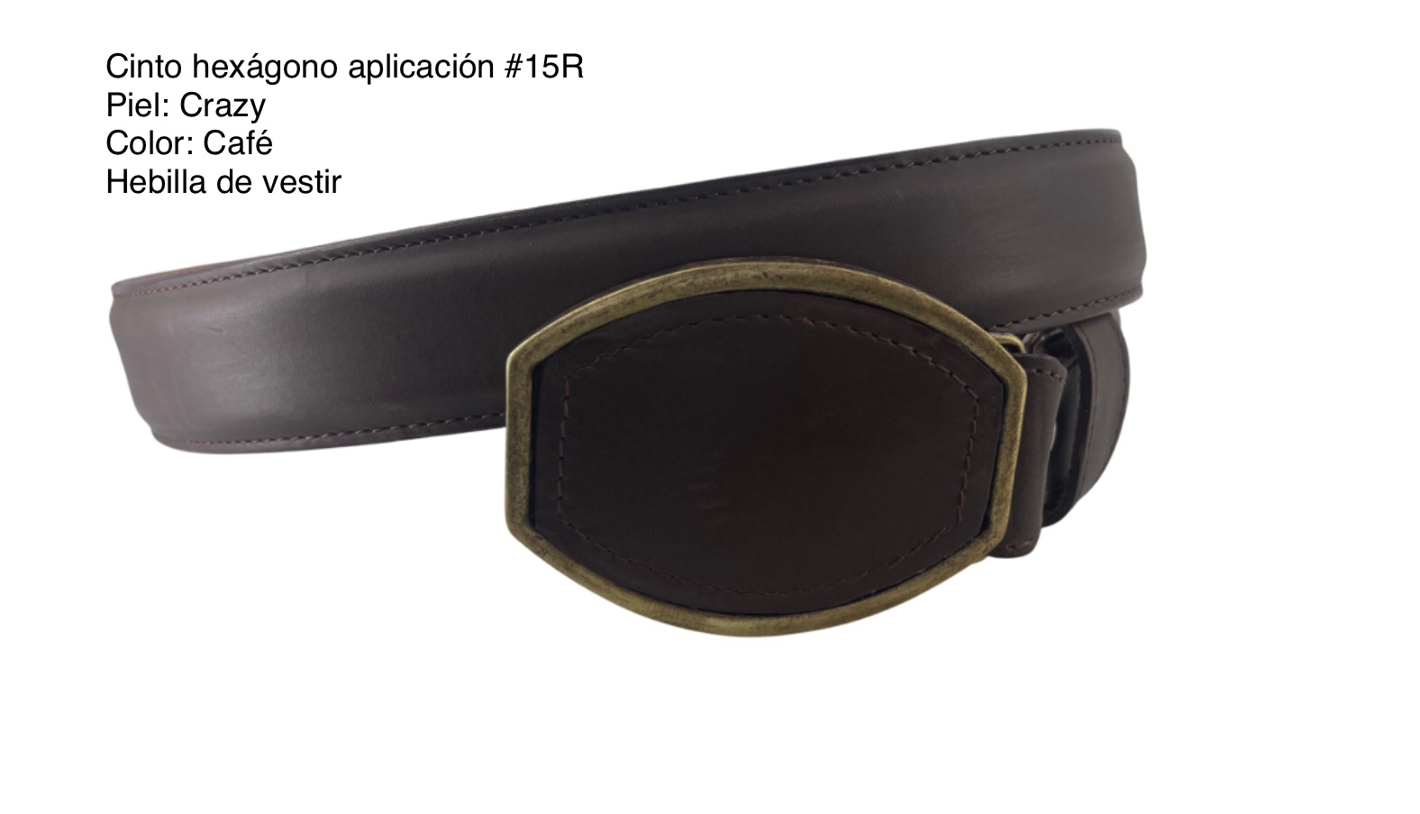 Cinto hexágono aplicación #15R - Crazy: Café